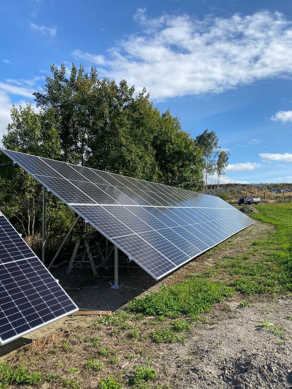 Bakkemontert solceller